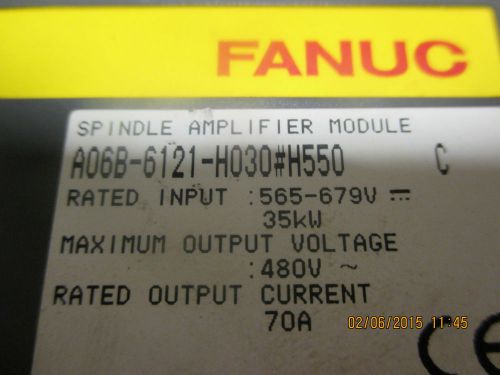 FANUC A06B-6121-H030#550 SPINDLE AMPLIFIER MODULE