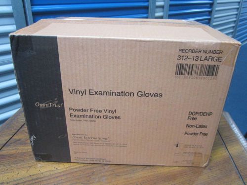 Lab Exam  Powder  Free   Gloves Large  ** VINYL**  NEW in BOX