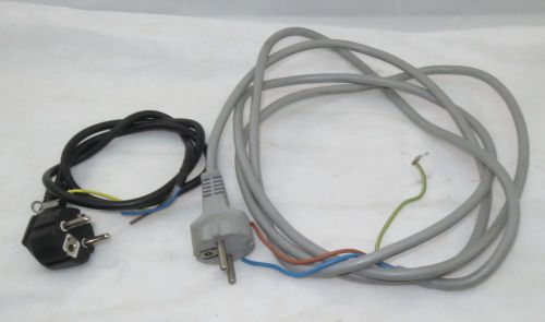 2 european cords with 220v grounded plugs for sale