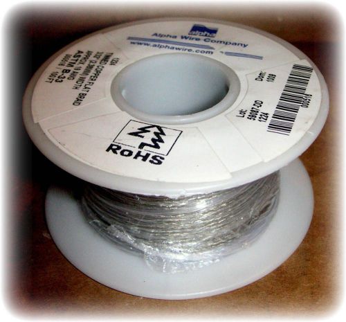 Braid, tinned copper, 100&#039;, flat, fit, .094” x .020” (alpha #1224) (new) for sale