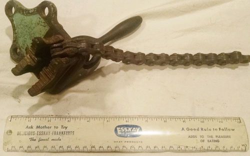 CHAIN VISE / PIPE VISE, VULCAN NO. 4, J.H.WILLIAMS &amp; CO., steel