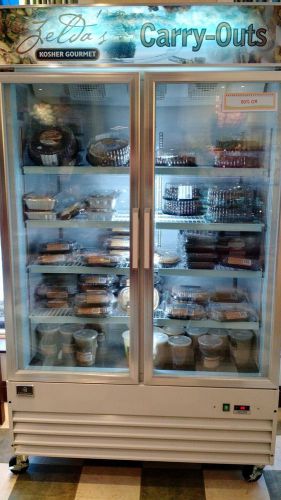 2 glass door display freezer merchandiser for sale