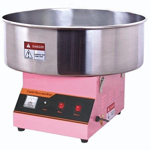 Electric Commercial Cotton Candy Machine / Candy Floss Maker Pink CANDYSALES