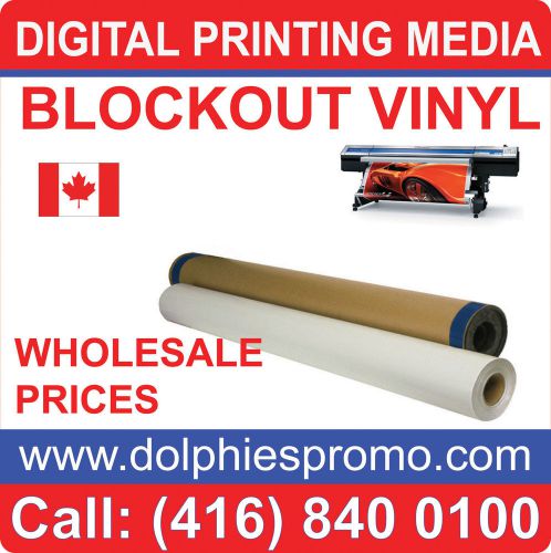 Eco Solvent BLOCKOUT VINYL Banner Printing Media W42&#034; x L166&#039; for Banner Stands