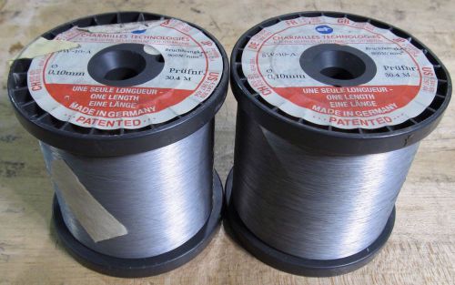 Charmilles EDM Wire, SW-10-A, .1mm / .004&#034; (2 Spools)