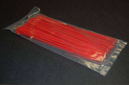Top seller 100 red 8 inch  zip tie cables plastic cable cord organizer wrap for sale
