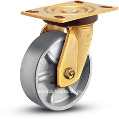 5os1-2 bassick honcho swivel plate caster, 5&#034; x 2&#034; steel wheel, 1750 lb capacity for sale