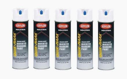 Krylon quik-mark apwa solvent-based inverted marking paint new (lot of 5) for sale