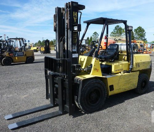 11,000lb capacity Hyster forklift, pneumatic tires, low hrs, runs/works good!