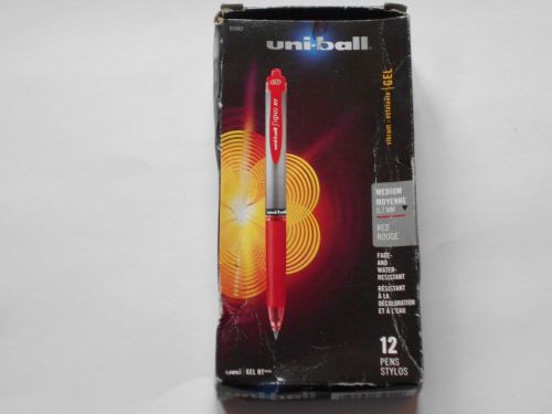 Newell Rubbermaid 8 Uni-Ball Vibrant Gel Pens # 65942 Medium Pt. Rouge Red NEW