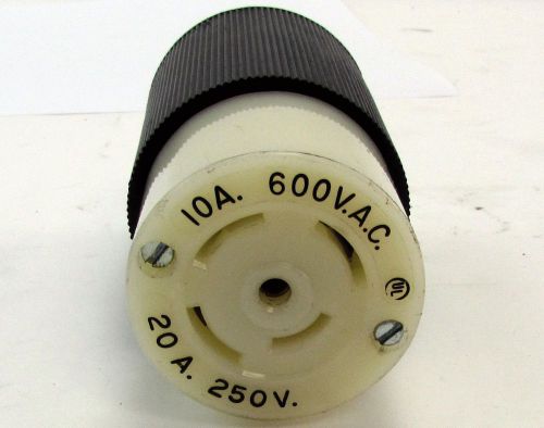 Hubbell hbl2323 female locking connector 10a 600vac./20a 250v for sale