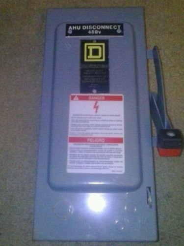 Square d 30a 600v 3p fusible disconnect/ safety switch for sale