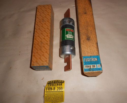 Lot of 2 - bussman fusetron frn-r-200 fuse dual element time delay rk5 type, nos for sale