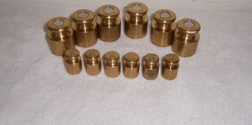 6-Ohaus Calibration Weights &amp; 200g and 6 Ohaus Calibration Weights - Brass  50g
