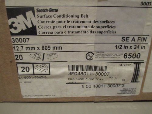20, 3M SCOTCH-BRITE 30007, 1/2&#034; By 24&#034; Surface Conditioning Belts
