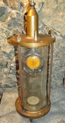 Fantastic vintage ames vacuum test gauge &amp; copper housing steampunk industrial for sale