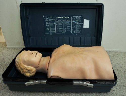 Laerdal Medical CPR Resusci Anne CPR Training Dummy w/ Case AS IS Untested