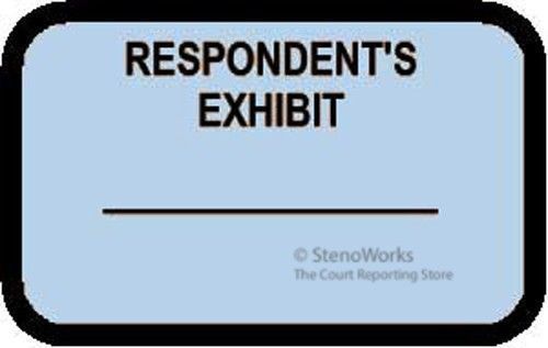 Respondent&#039;s exhibit labels stickers light blue 492 per pack for sale