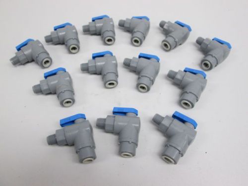 LOT 13 NEW ECOLAB 85254003 PLASTIC 1/2IN MALE BALL VALVE D256416