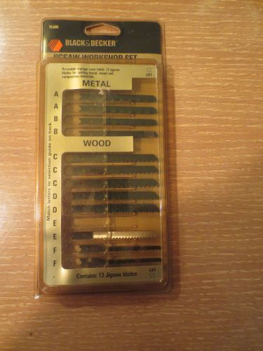 BLACK &amp; DECKER NO. 75-603 NEW UNOPENED 13 PACK OF METAL AND WOOD JIGSAW BLADES