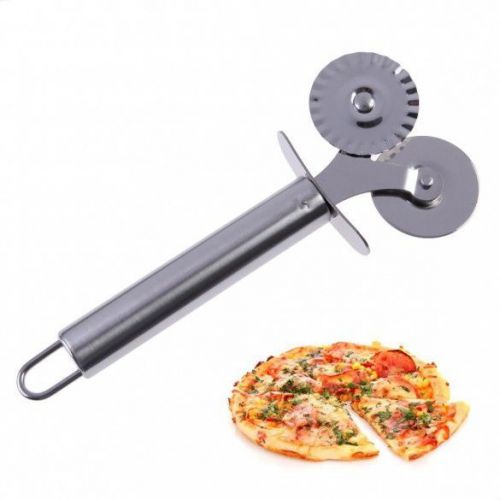 Stainless Steel Pizza Pie Pastry Pasta Dough Fluted Wheel Cutter