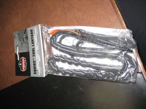 ERGODYNE Squids 3100 Safety Tool Lanyard Single Carabiner 10 lb 19002 NEW Black