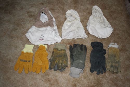 Firefighter Hoods and gloves - lot