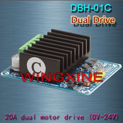 FREE shipping DHB-1C 20A(0V-24V)Dual-channel H bridge Motor Drive Module