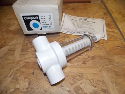 NOS Mesh Water Filter Campbell Manufacturing FT4 Mesh 60 Spin Down Filter 1&#034;
