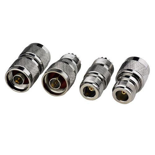 N-uhf rf adapter kit n male/jack to uhf pl259 so239 plug/female 4 type straight for sale