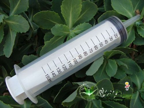 Big 150ML  Plastic Syringe for Measuring Nutrient Sterile Enema  Hydroponics