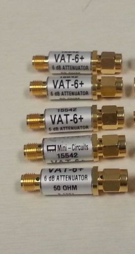 5x Mini-Circuits 15542 Model VAT-6+ dB Attenuator 50 Ohm