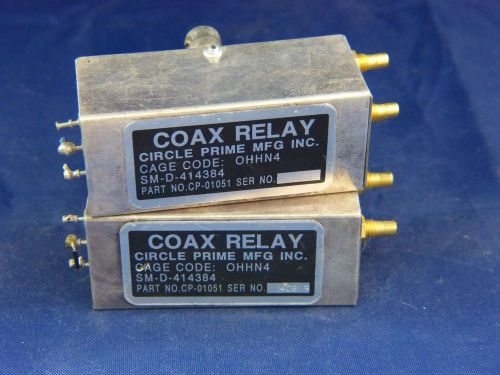 Lot of 2 Microwave RF Coaxial Relay SM-D-414384