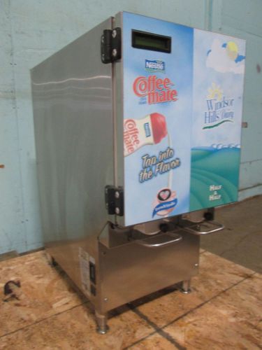 &#034;KAN-PAK CDG211&#034; COMMERCIAL REFRIGERATED 2 FLAVORS  COFFEE CREAMER DISPENSER