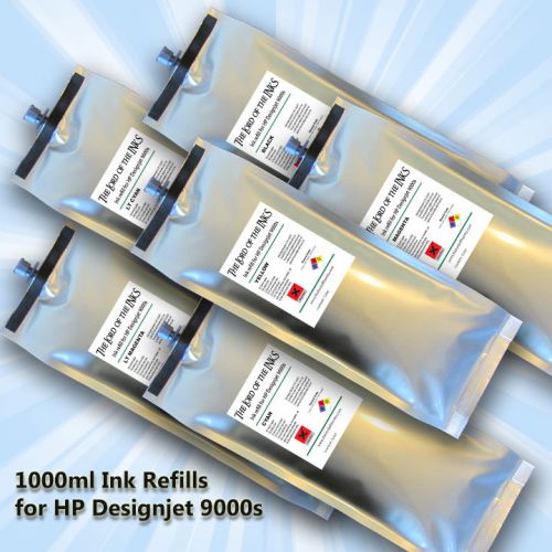 Hp designjet 9000s / 10000s ink bag refill, fully compatible with hp790 for sale