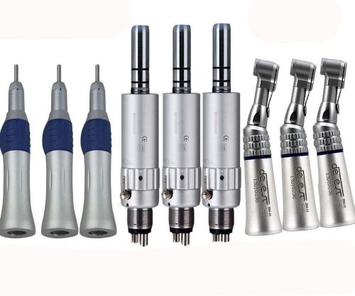 Dental slow low speed handpiece straight contra angle air motor 3 set e-type for sale