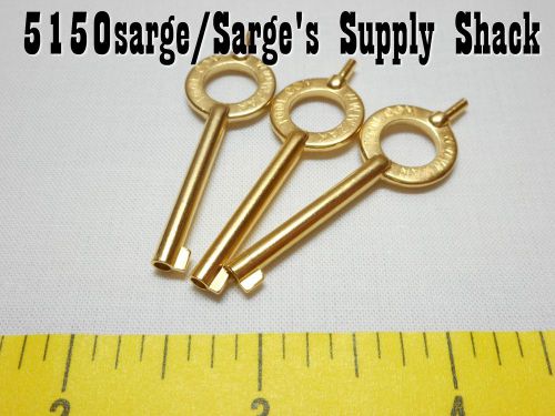(3 pieces) GOLD plated handcuff keys. By Zak Tool. Fits all regular cuffs(LC1)