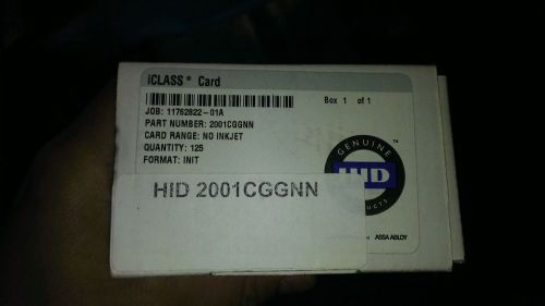 HID iClass Card 2001CGGNN INIT format Lot of 125 assa abloy ASSAABLOY