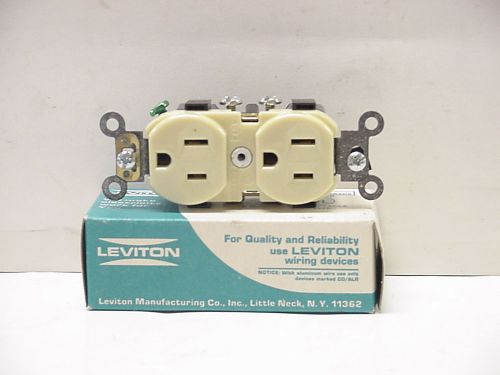 New leviton #cr15 5014-i 2-p,3-w grounding duplex receptacle 15a spec grade for sale