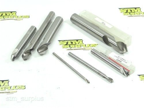 LOT OF 7 HSS EXTRA LENGTH SPOTTING DRILLS 4 -120 DEGREES TO 3/4&#034; -90 DEGREES PTD