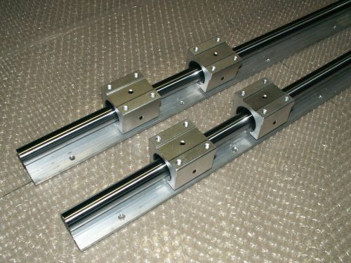 SBR12-150mm LINEAR SLIDE GUIDE 12MM SHAFT 2 RAIL+4 SBR12UU BEARING BLOCK CNC set