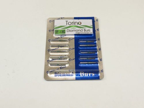 Dental Diamond Burs Conical Trunk Lab TF-13C FG Set /1 Pack 10 Pcs TORINO