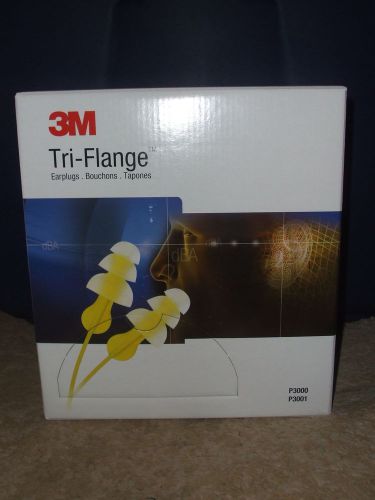 Brand new box of 100 pair of 3m p3000 tri-flange ear plugs for sale