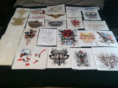 Lot of 100 Professional Heat Transfer Patterns 45 Different Graphic Styles