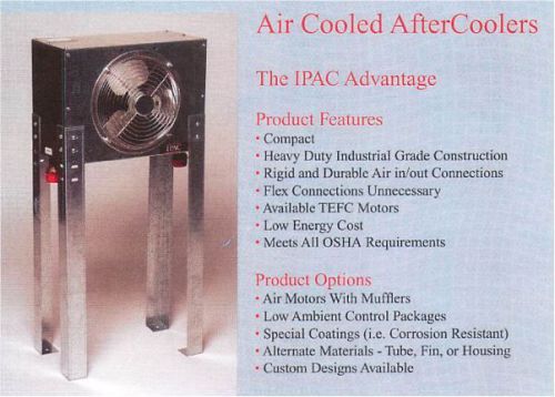 Ipac compressed air aftercooler air cooler for sale