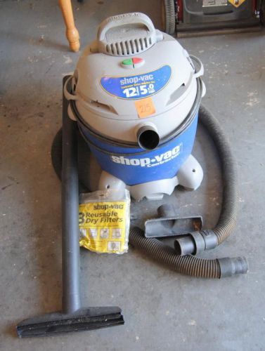 SHOP VAC Contractor Series Wet/Dry 12 Gallon 5.0 HP w/ Filters #215