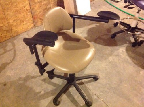 RGP Doctors Chair...Tan Leather With Both Relax &amp; Hydro Support Arms