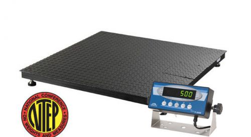 5,000 lb. industrial transcell guardian floor scale 4x4 for sale