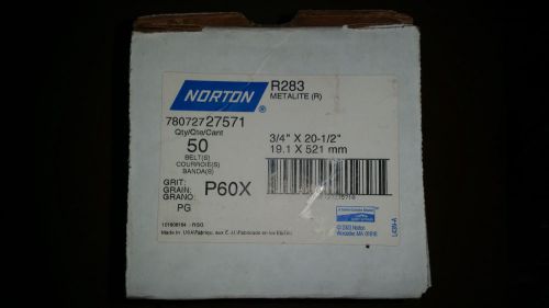 Norton 60 grit 3/4 x 20 1/2 sanding belts (50 count)