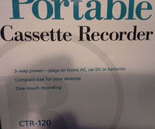 RADIO SHACK RADIOSHACK CTR-120 PORTABLE CASSETTE TAPE RECORDER Brand New In Box